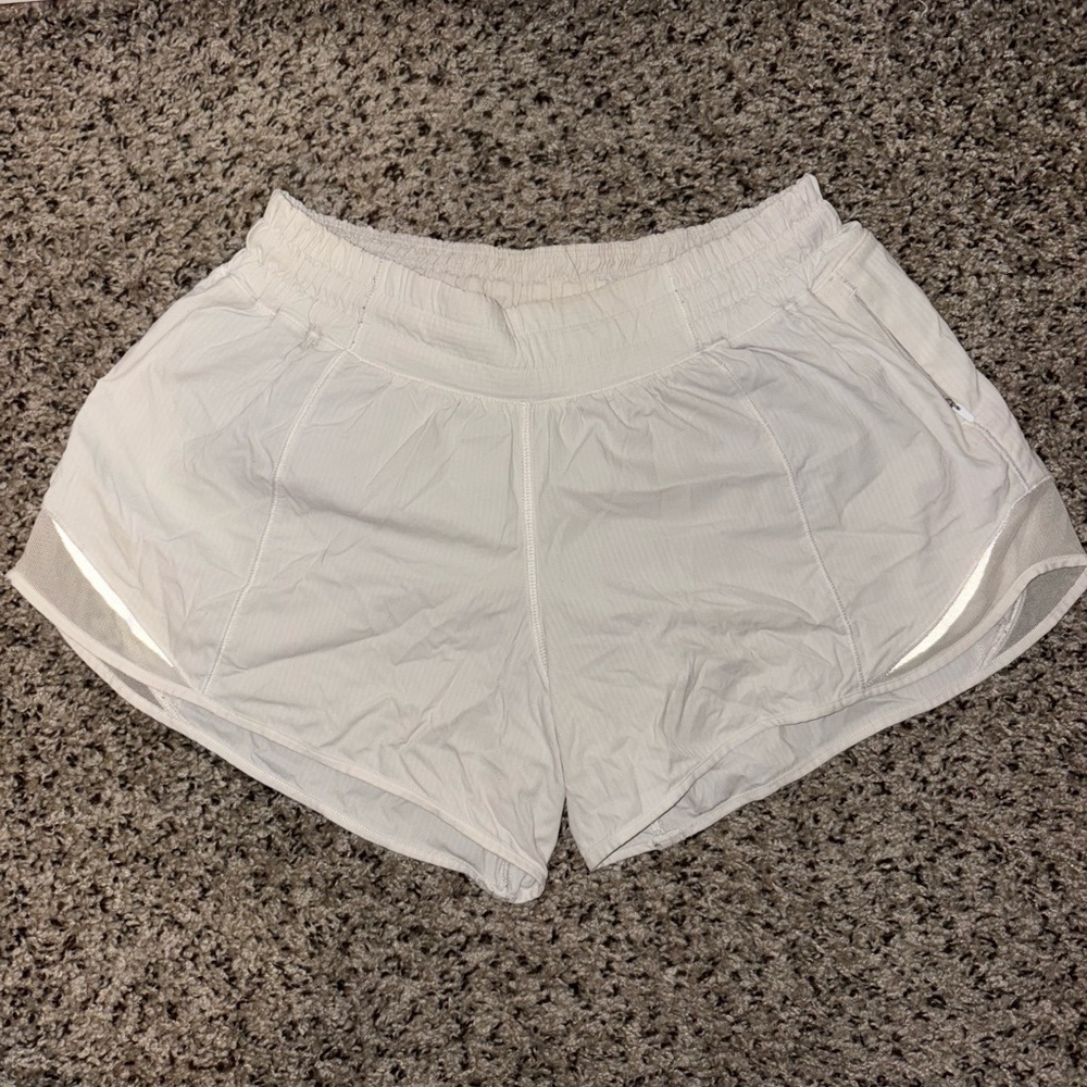 Lululemon Hottie Hot White Athletic Shorts
